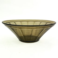 Rauchfarbene Retro Glasschale