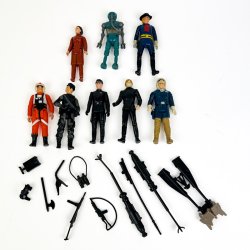 Otte originale vintage Star Wars-figurer og tilbeh�r