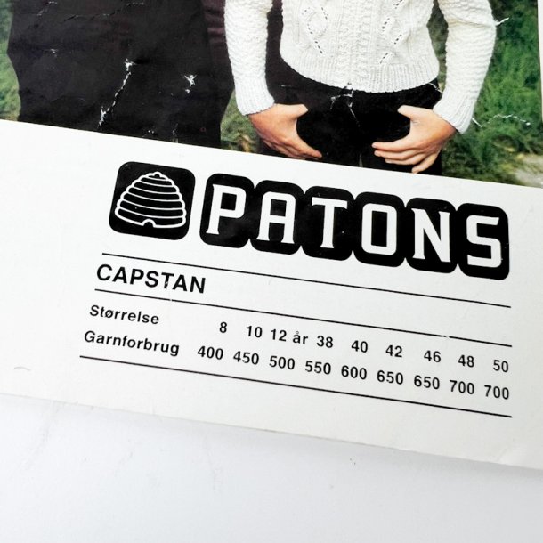 Retro strikkeopskrift Patons