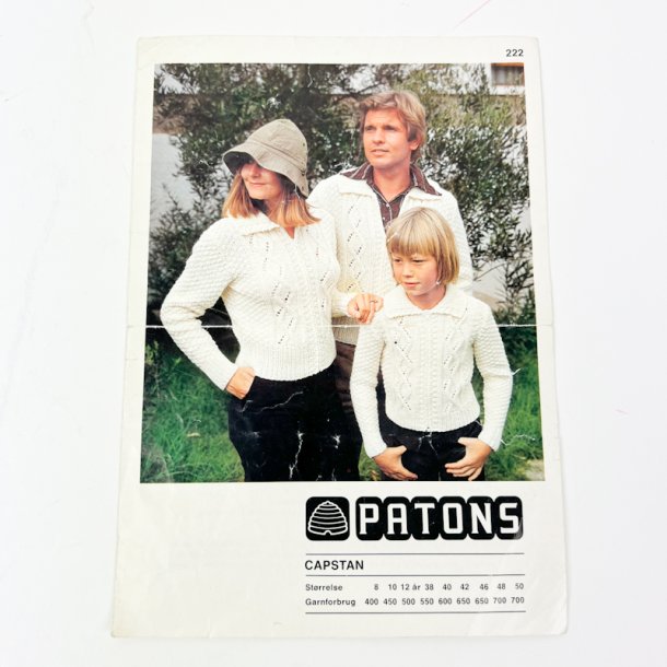 Retro strikkeopskrift Patons