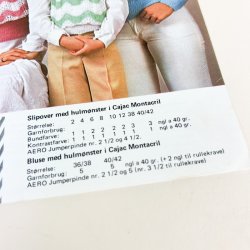 Vintage Cajac strikkeopskrift slipover