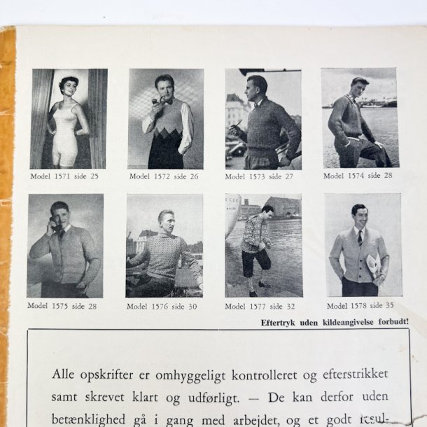 50�er vintage strikkeopskrifter h�fte