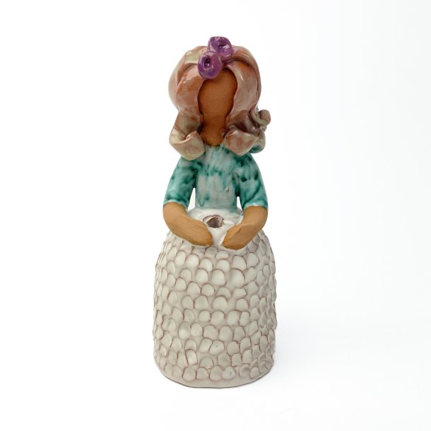 Svensk vintage blomsterpige figur