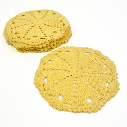 Tolv gule vintage melleml�gsservietter