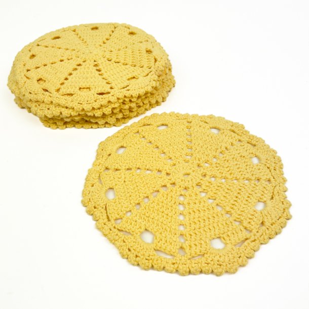 Tolv gule vintage melleml�gsservietter