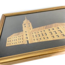 Gylden retro v�gbillede