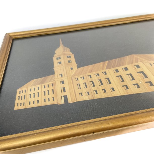 Gylden retro v�gbillede