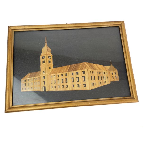 Gylden retro v�gbillede