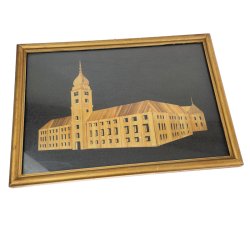 Gylden retro v�gbillede