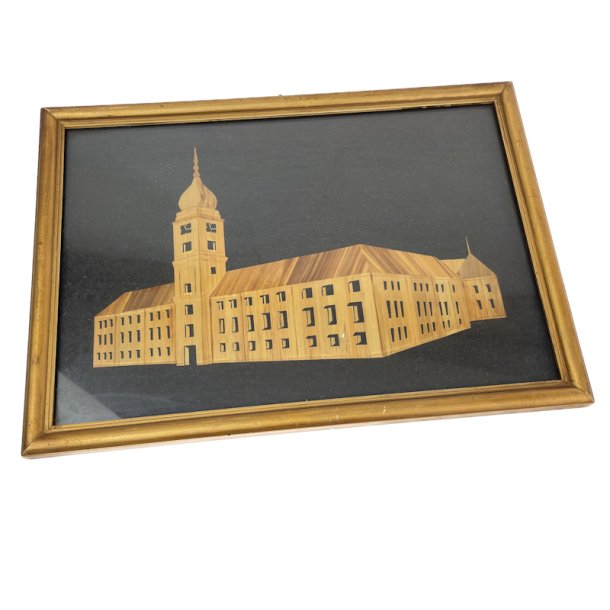 Gylden retro v�gbillede