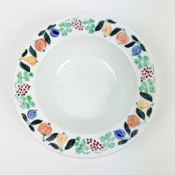 Blomstret vintage ymersk�l porcel�n