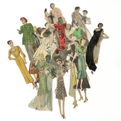 Groe Sammlung Vintage Modeausschnitte