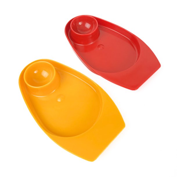 To orange  og gule retro �ggeb�gre