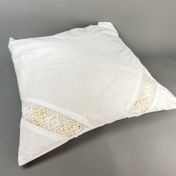 Hvidt vintage pudebetr�k