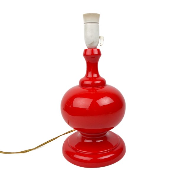 R�d vintage porcel�nslampe