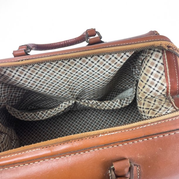 Vintage cognac Leder Reisetasche