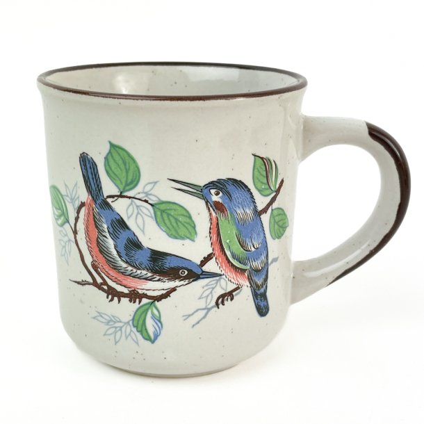 Retro krus med fuglemotiv