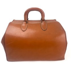Vintage cognac Leder Reisetasche
