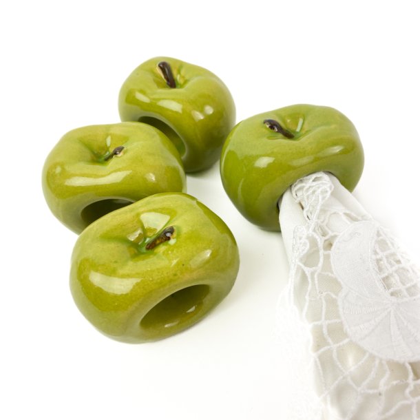 Fire grnne ble-servietringe