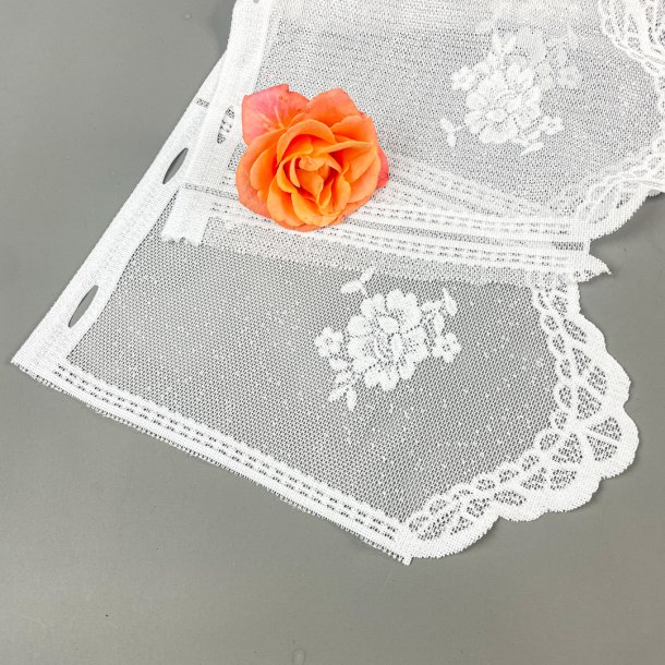 Hvide vintage cafgardiner - to fag