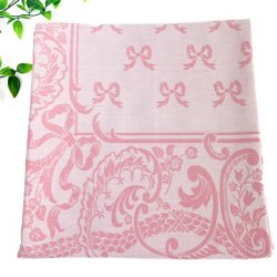 Schne rosa Retro Damasttischdecke  120 x 120 cm