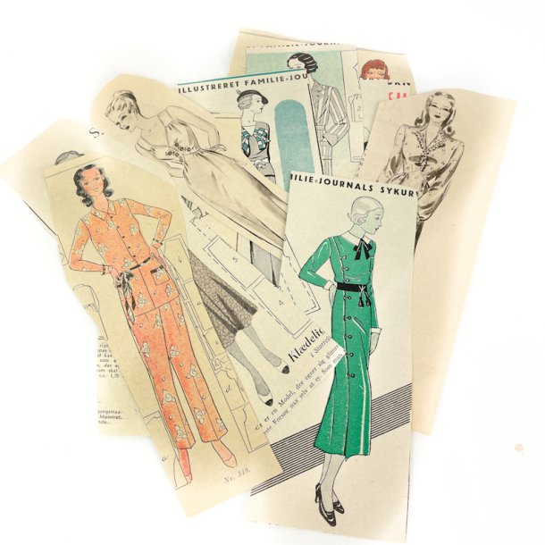 Groe Sammlung Vintage Modeausschnitte