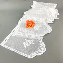 Hvide vintage cafgardiner - to fag