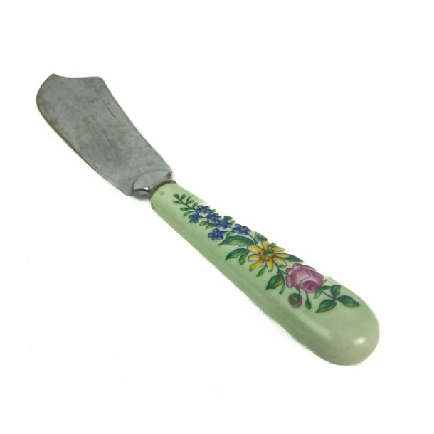 Vintage Kuchenschneider mit Blumenstiel