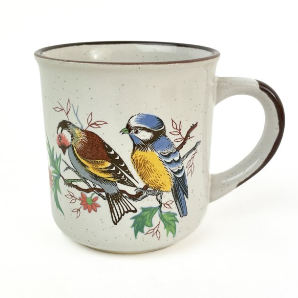 Retro krus med fuglemotiv