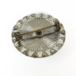 Vintage broche med bl� glassten