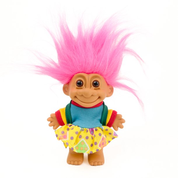 Vintage Gj�l trold med pink h�r