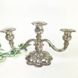 Vintage versilberter Dreifachleuchter