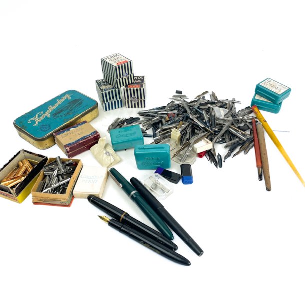 Omfattende vintage skriveudstyr samling