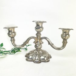 Vintage versilberter Dreifachleuchter