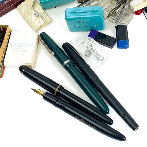 Omfattende vintage skriveudstyr samling