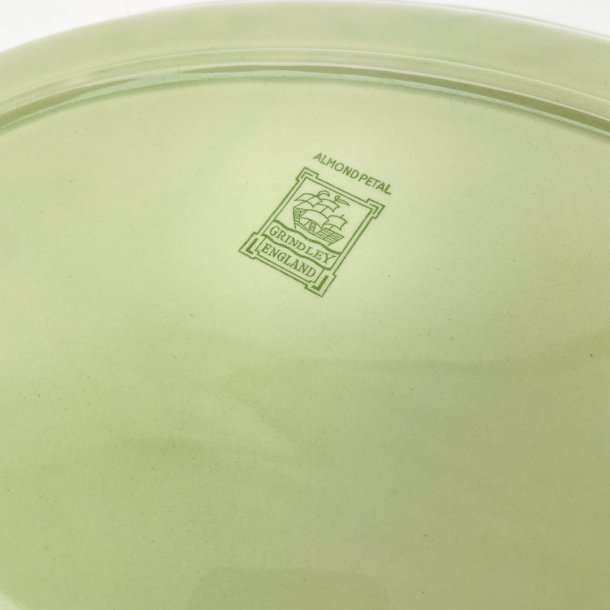 Hellgrne Vintage-Servierplatte oval von Grindley, England