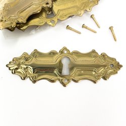 Sechs Vintage Schlsselschilder aus Messing