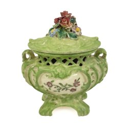 Gr�n vintage potpourrikrukke