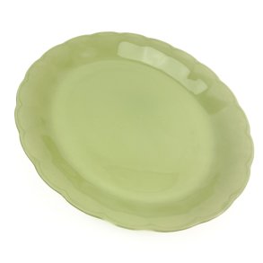 Hellgrne Vintage-Servierplatte oval von Grindley, England