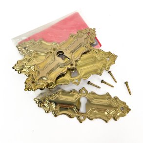 Sechs Vintage Schlsselschilder aus Messing