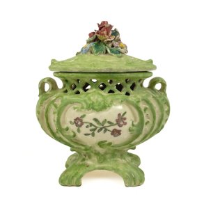 Gr�n vintage potpourrikrukke