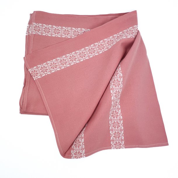 Smuk rosa retro dug med v�vet bort � 205 cm