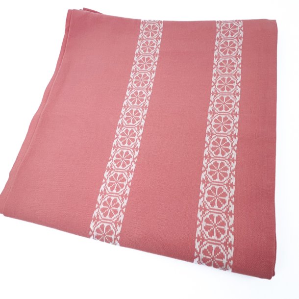 Smuk rosa retro dug med v�vet bort � 205 cm