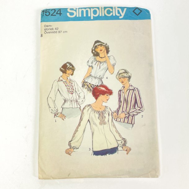 Vintage sy-mnster nr. 7524  bluser (1976)