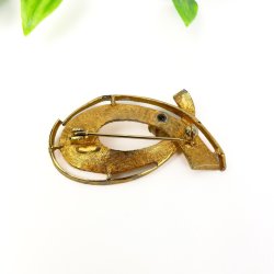 Vintage broche med perle