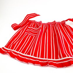 Rd retro forklde med striber