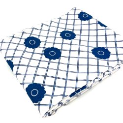 Smuk bl� retro dug med blomster � 270 cm