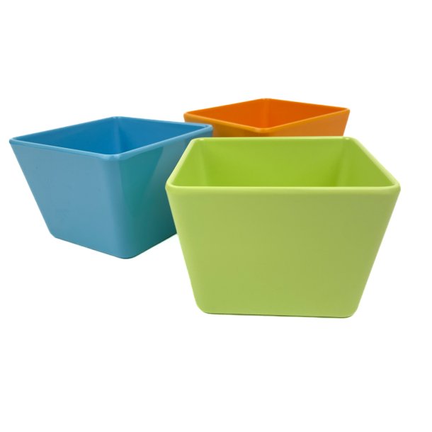 Tre farverige opbevaringssk�le