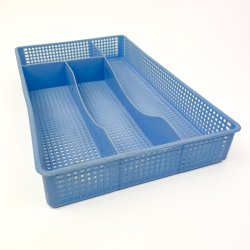 Lysebl� retro bestikbakke