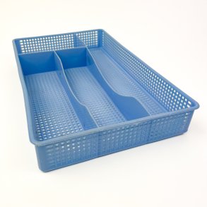 Lysebl� retro bestikbakke